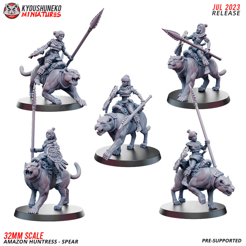 Amazon Warriors Huntress Spear Riders x5 Pack
