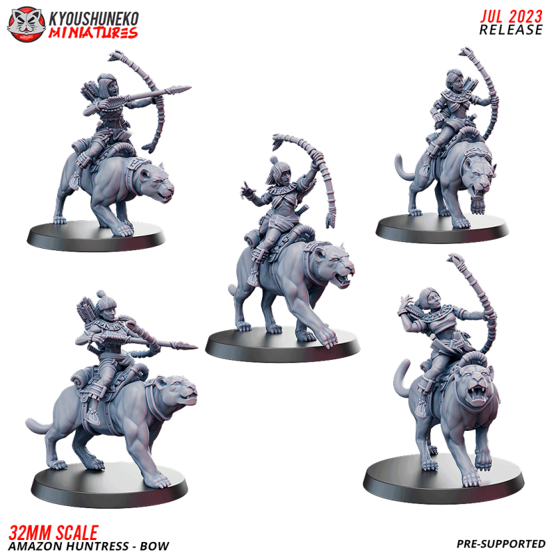 Amazon Warriors Huntress Archers Riders x5 Pack