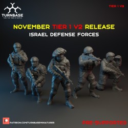 TurnBase Miniatures: Wargames - IDF Soliders x5 Pack